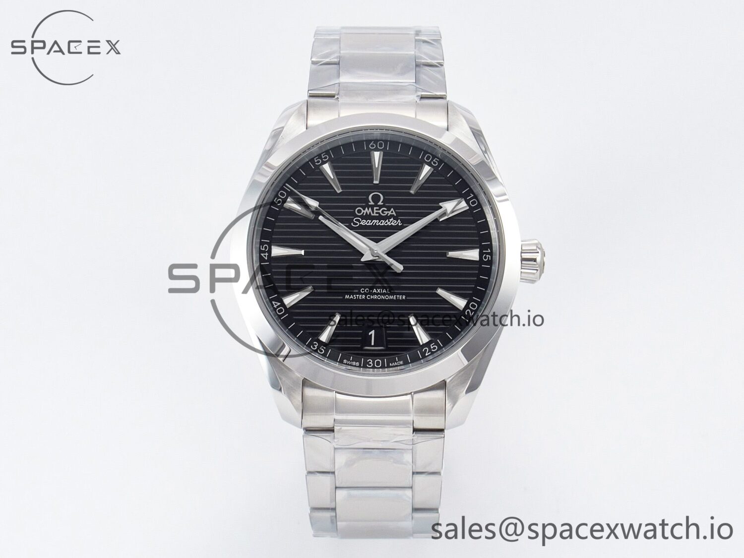 Aqua Terra 150m 41mm VSF reference-accurate Black Dial on SS Bracelet A8900 hand-finished build — custom-built watch