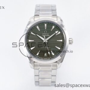 Aqua Terra 150m 41mm VSF reference-accurate Green Dial on SS Bracelet A8900 hand-finished build — custom-built watch