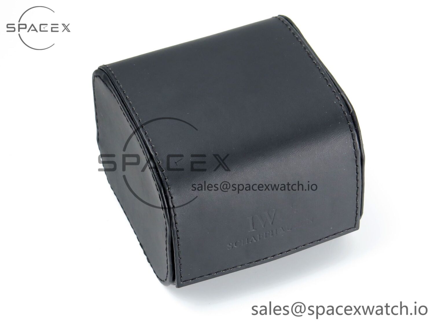 IWC BLACK LEATHER TRAVEL BOX IMPORTANT NOTE — custom-built watch