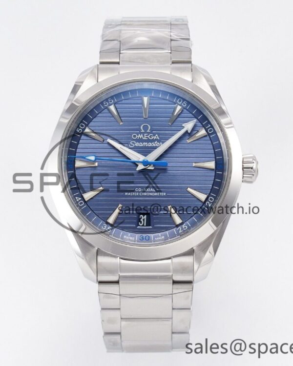 Aqua Terra 150m 41mm VSF reference-accurate Blue Dial on SS Bracelet A8900 hand-finished build — custom-built watch
