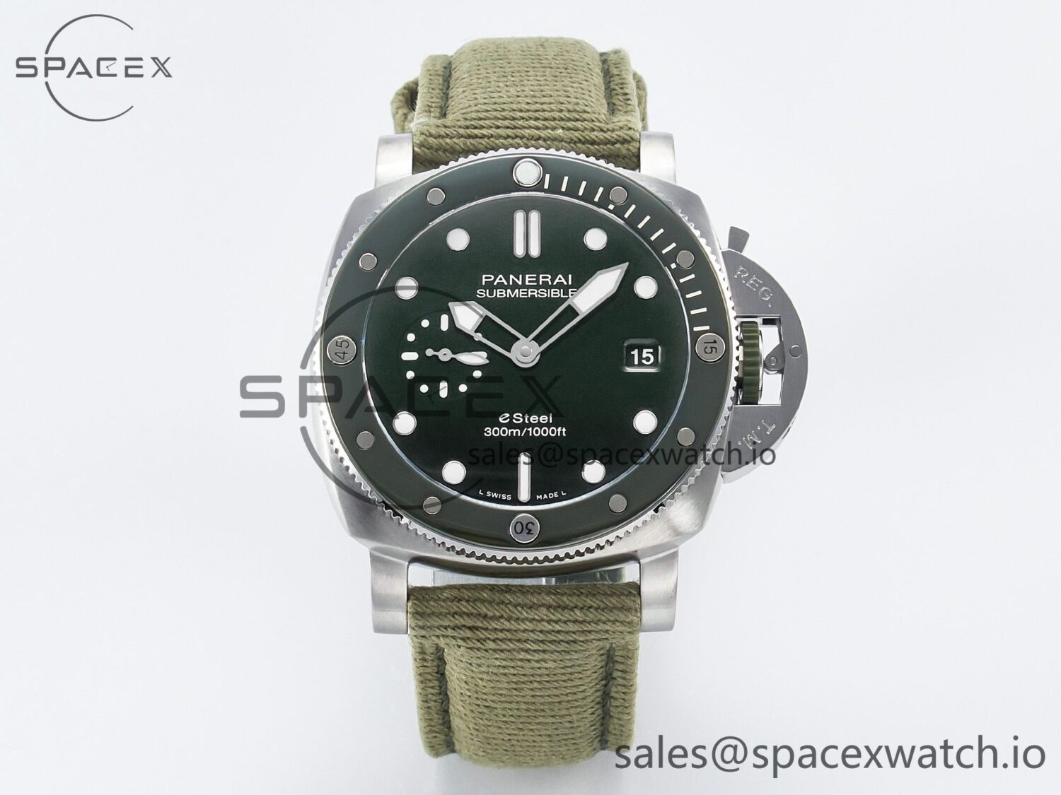 PAM1287 Y VSF reference-accurate Green Dial on Green Nylon Strap P900 — custom-built watch