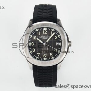 Aquanaut 5167A SS ZF reference-accurate Black Dial on Black Rubber Strap 26-330 — custom-built watch