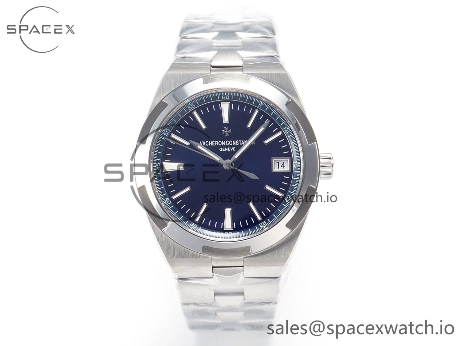 Overseas 4500V SS ZF reference-accurate Blue Dial on SS Bracelet A5100 — custom-built watch
