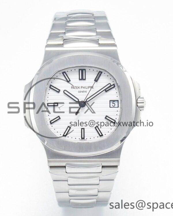 Nautilus 5711/1A PPF reference-accurate White Textured Dial on SS Bracelet 324CS V3 — custom-built watch