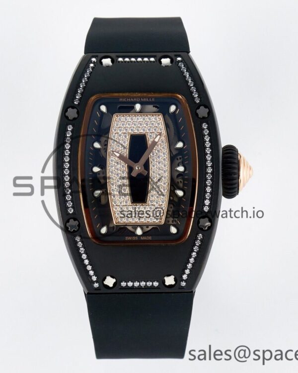 RM 007 Automatic Ladies Ceramique Noire Serti — custom-built watch