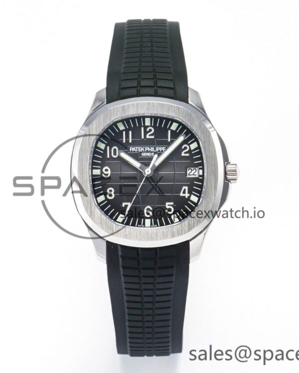 Aquanaut 5168G 42mm SS 3KF reference-accurate Black Dial on Black Rubber Strap A324 hand-finished build V2 — custom-built watch