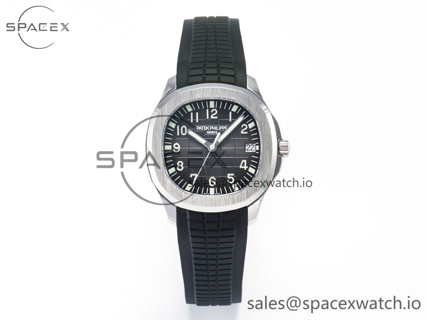 Aquanaut 5168G 42mm SS 3KF reference-accurate Black Dial on Black Rubber Strap A324 hand-finished build V2 — custom-built watch