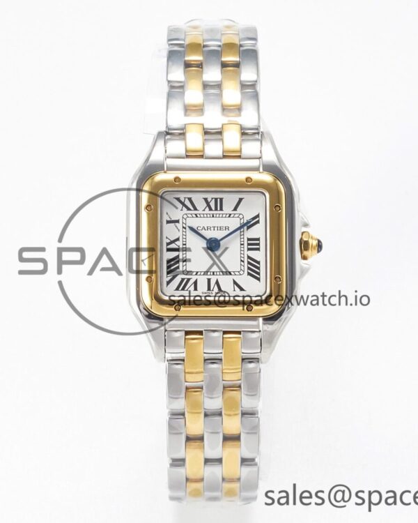 Panthère Secrete Ladies 22mm SS/YG 8848F reference-accurate White Dial on SS/YG Bracelet Ronda Quartz — custom-built watch