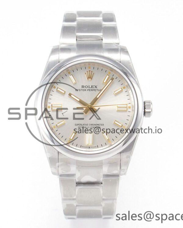 Oyster Perpetual 126000 36mm BPF reference-accurate 904L Steel Silver White Dial A3230 — custom-built watch