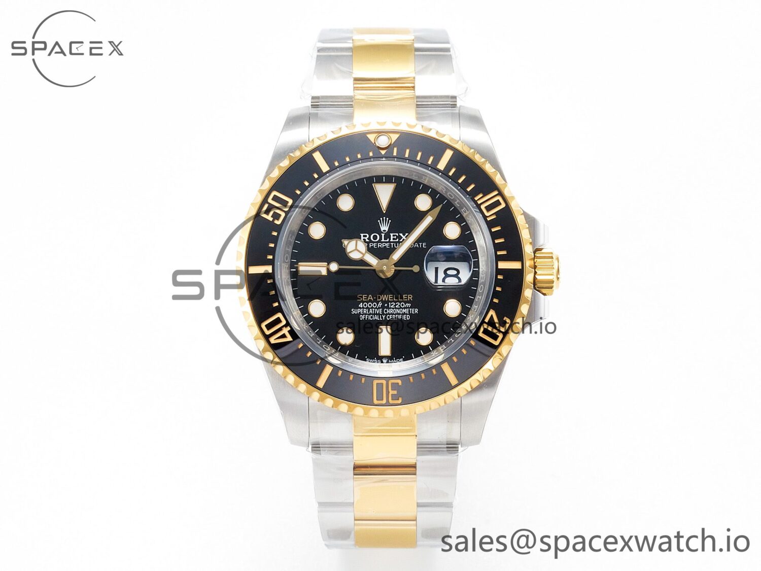 Sea-Dweller 126603 APF Best Edition Black Dial on SS/YG Bracelet VR3235 — custom-built watch