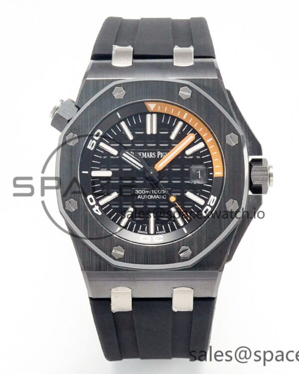 Royal Oak Offshore Diver 15707 Black Ceramic ZF reference-accurate SA3120 hand-finished build — custom-built watch