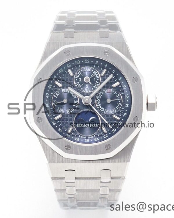 Royal Oak 41mm Perpetual Calendar 26574 SS APSF reference-accurate Blue Dial on SS Bracelet A5134 (CHS) — custom-built watch