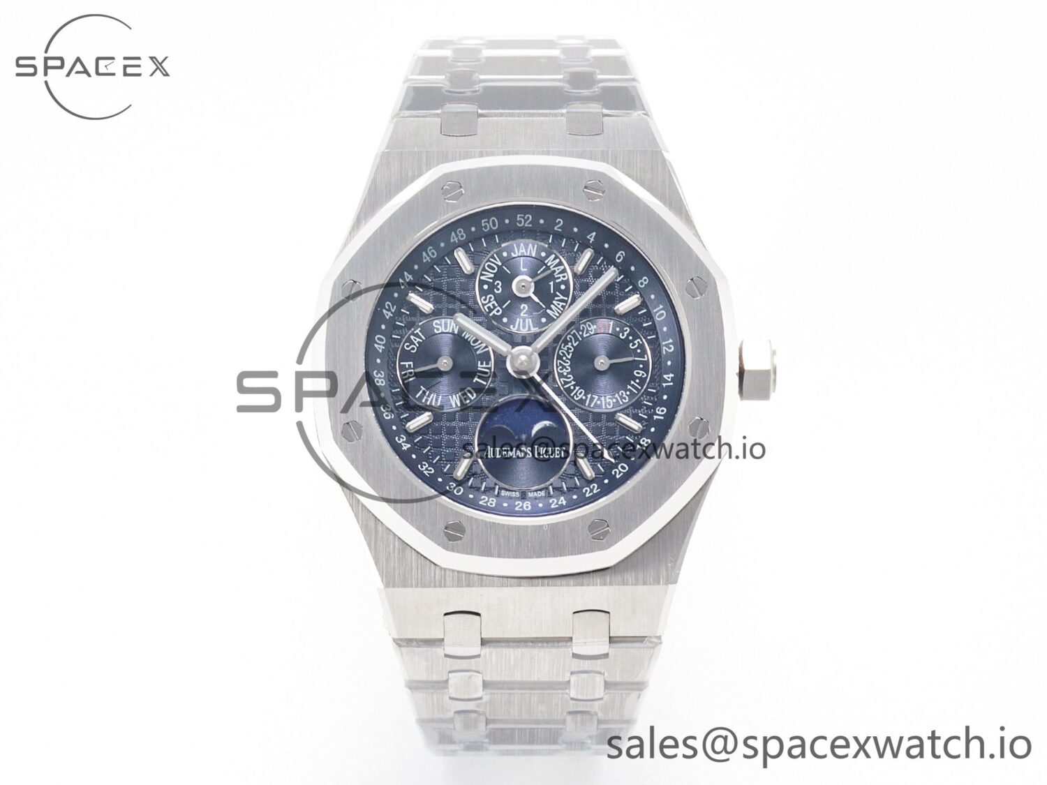 Royal Oak 41mm Perpetual Calendar 26574 SS APSF reference-accurate Blue Dial on SS Bracelet A5134 (CHS) — custom-built watch