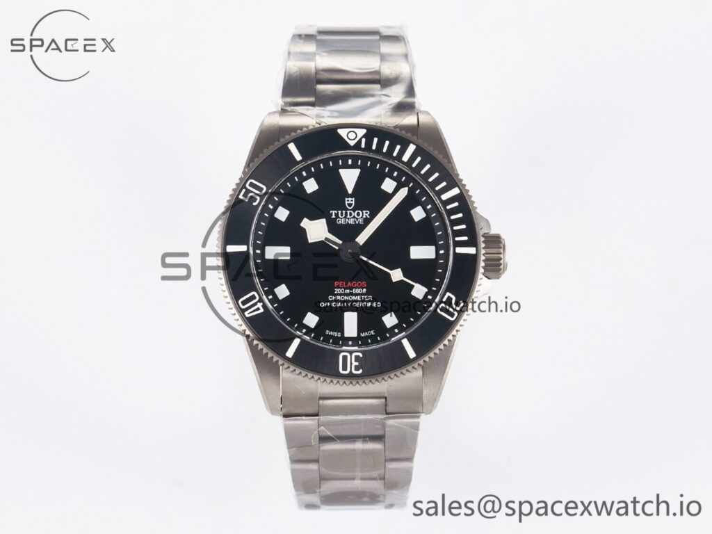 Pelagos M25407N-0001 39mm Black Ceramic Ti ZF reference-accurate Black Dial on Titanium Bracelet A2824 — custom-built watch