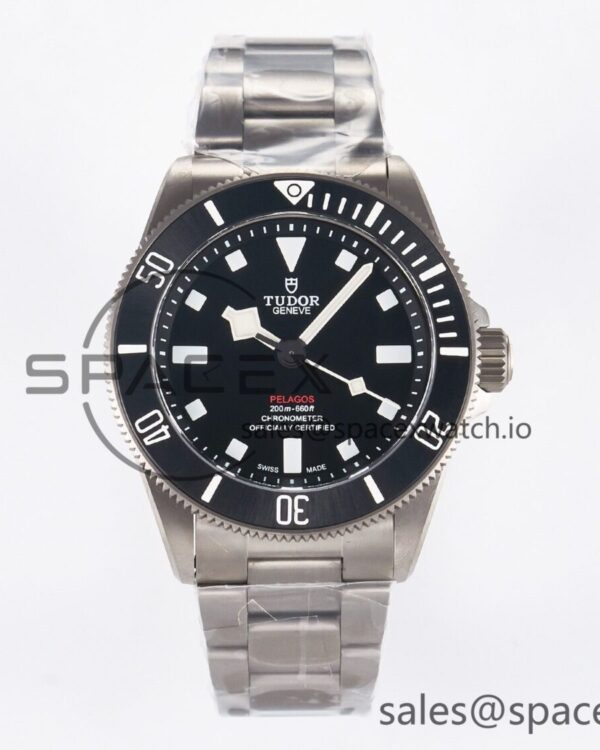 Pelagos M25407N-0001 39mm Black Ceramic Ti ZF reference-accurate Black Dial on Titanium Bracelet A2824 — custom-built watch