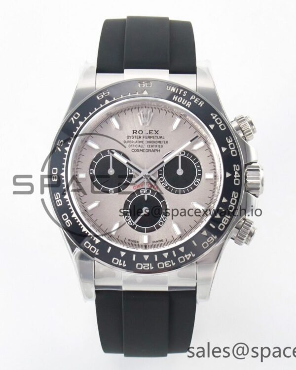 Daytona 126519 Clean reference-accurate Grey Dial on Oysterflex Rubber Strap SH4131 — custom-built watch