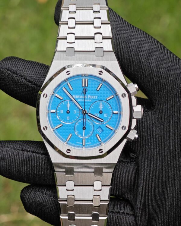 Royal Oak AP26331 Tiffany dial, equipped with Swiss made FP1185 movement, custom best blue dial, hands and date wheel, as well as CNC reference-accuratecustom case and bracelet — custom-built watch