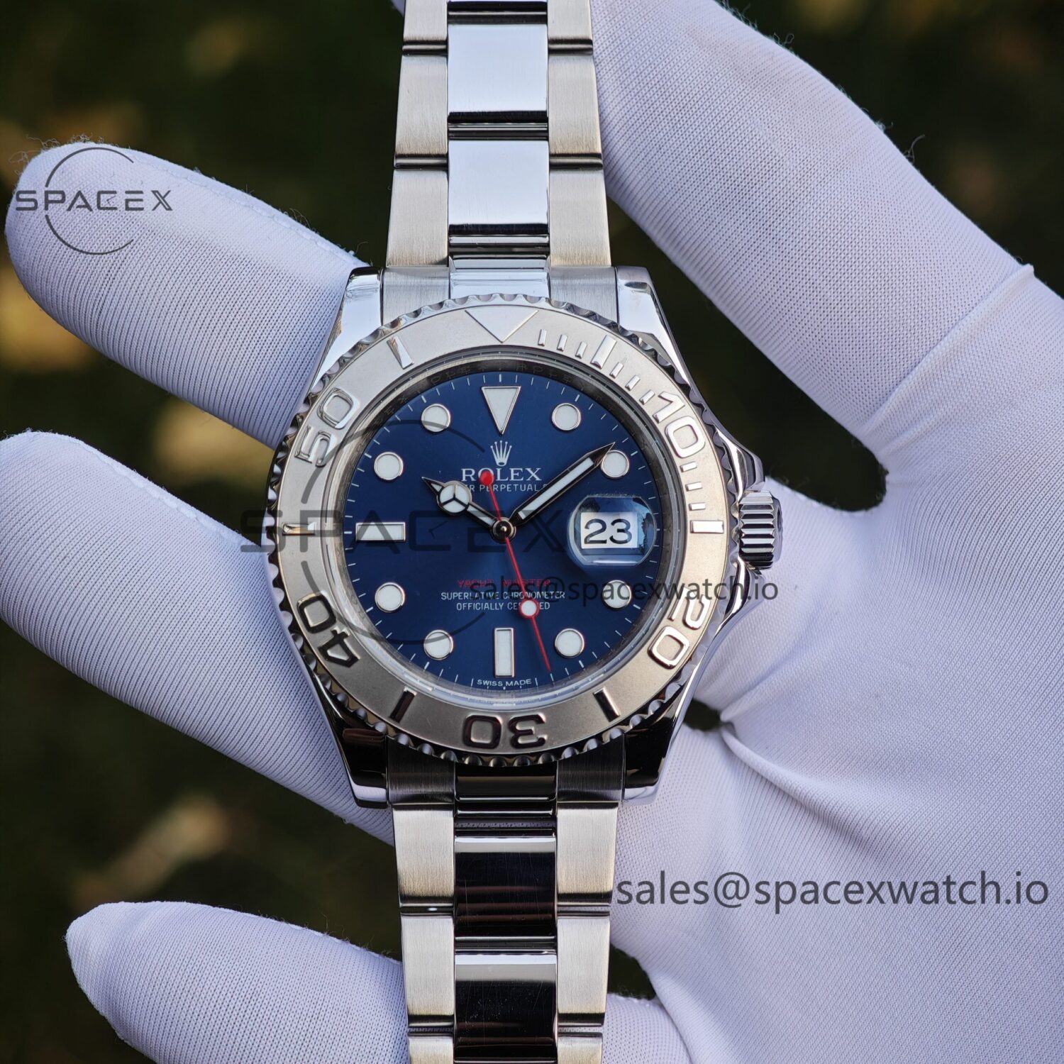 Rolex Yacht Master Series Blue Dial 116622 Custom Modified Original Factory Dial Outer Ring faithful pointer Calendar Crown 6-piece Set, Dandong 3155 Movement — custom-built watch