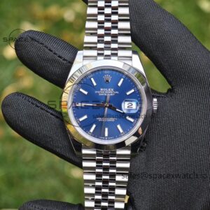41mm Rolex DateJust m126300 blue dial customized genuine watch outer ring, dial, faithful, pointer, four piece set Dandong 3235 integrated movement 904L steel case strap — custom-built watch