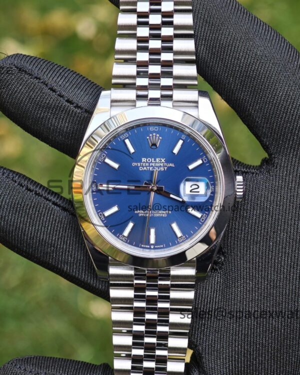 41mm Rolex DateJust m126300 blue dial customized genuine watch outer ring, dial, faithful, pointer, four piece set Dandong 3235 integrated movement 904L steel case strap — custom-built watch