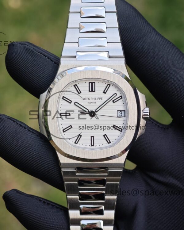 (Advanced Customization) 1: 1. Best Customization Patek Philippe 5711 White Dial, Best Alternative for Dial Needle Calendar, PPM324 Integrated Movement Customization, Secondary Polishing and Grinding of Case and Strap — custom-built watch