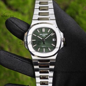 (Regular customization) Patek Philippe 5711 green dial, customized best alternative dial pointer calendar, case and strap re polished, 324 integrated movement — custom-built watch