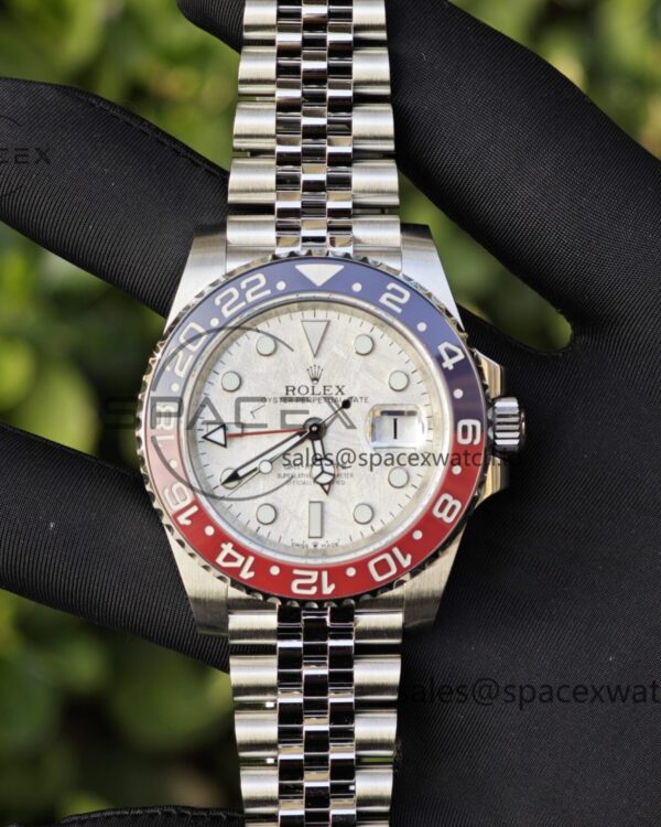 Rolex GMT Master II 126719 BLRO Custom Best Meteorite Dial, Best Alternative Pointer, Second Polished Case and Strap, Dandong 3285 Integrated Movement — custom-built watch