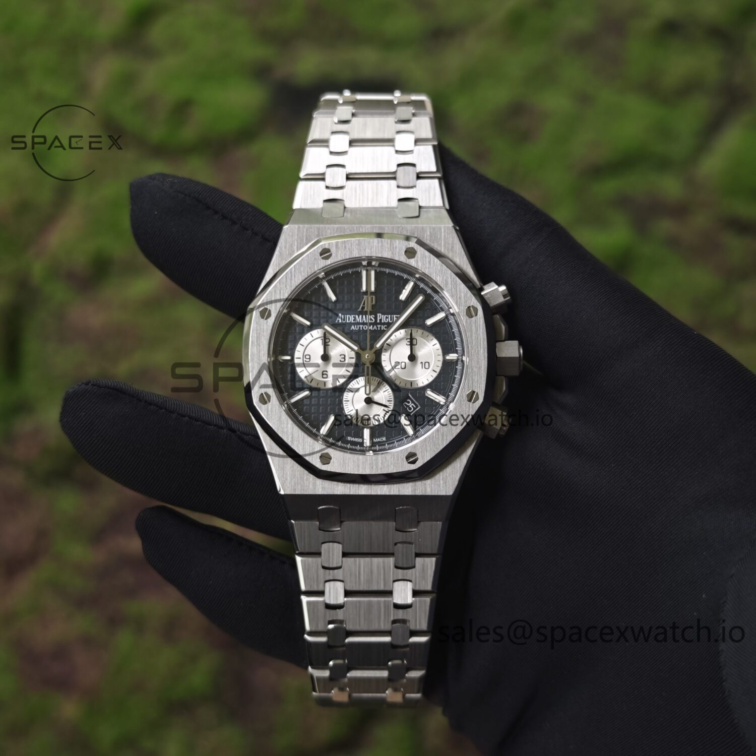 Customized AP Royal Oak 26240ST blue dial with original blue dial and date display, customized bright substitute hands, CNC reference-accuratecustomized case strap and clasp, currently the best 4401 integrated movement — custom-built watch