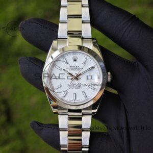 41mm Rolex DateJust m126300 white dial, custom modified genuine watch accessories, outer ring, dial, faithful, hands, Dandong 3235 integrated movement, 904L steel case strap — custom-built watch