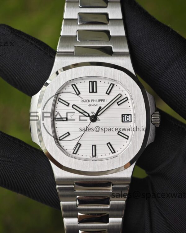 (Top customization) Patek Philippe 5711/1A Snow Mountain White, original data reference-accuratecustomized case and strap, customized best alternative representative plate, pointer, calendar, and ACE324 integrated movement, — custom-built watch