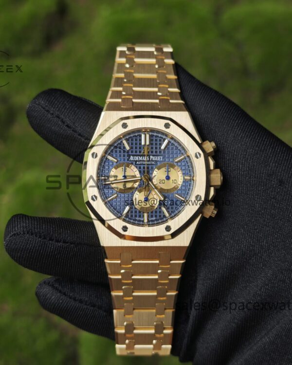 Customized AP26331BA blue dial, German CNC technology reference-accuratecustomized 18K pure gold case strap, GENFP1185 movement, customized best substitute dial, hands, calendar, perfectly restoring GEN effect — custom-built watch