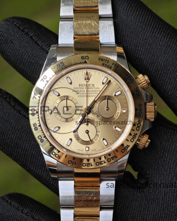 Rolex Daytona 116503 modified GEN dial pointer faithful outer ring crown case strap genuine seven piece set, Dandong 4130 movement — custom-built watch