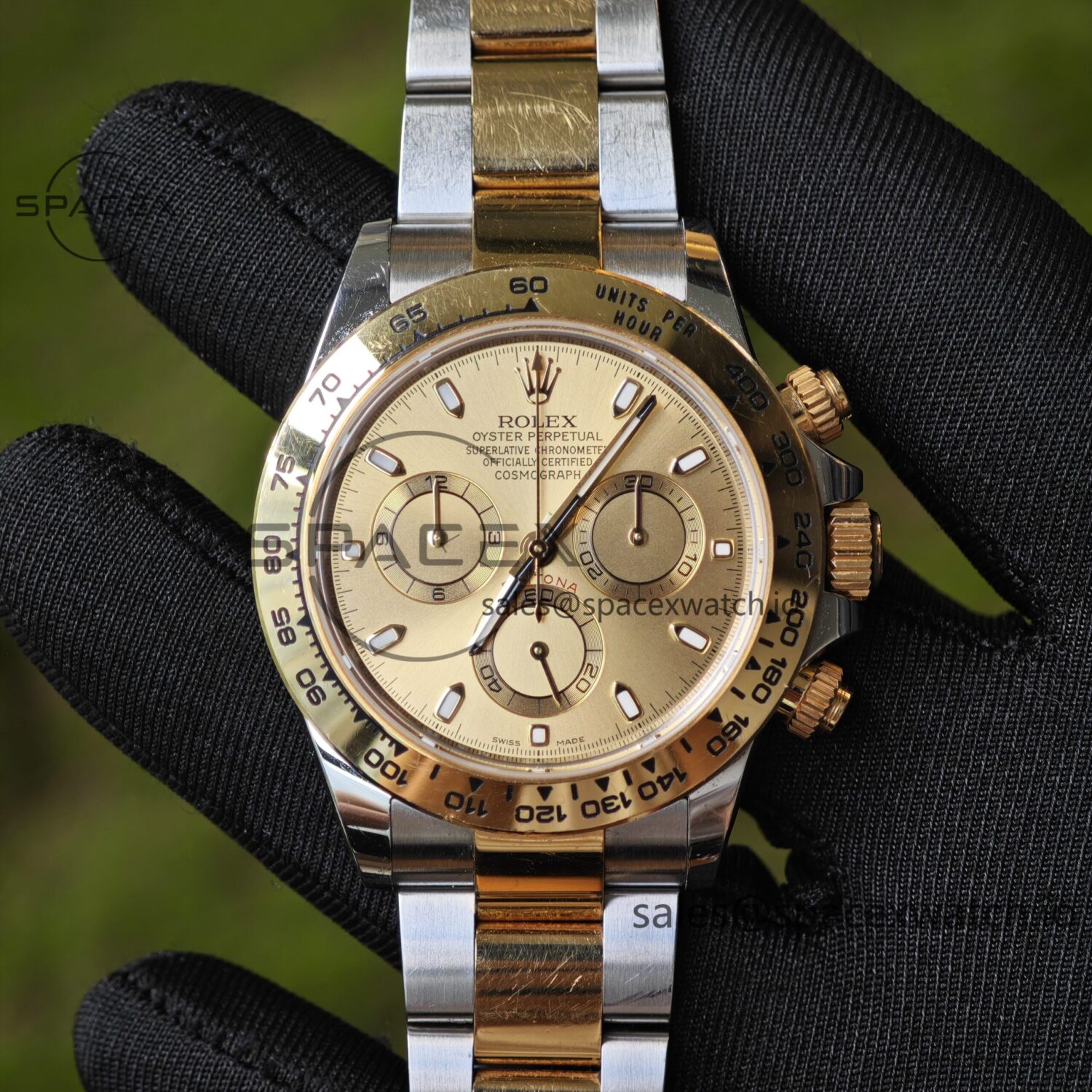 Rolex Daytona 116503 modified GEN dial pointer faithful outer ring crown case strap genuine seven piece set, Dandong 4130 movement — custom-built watch