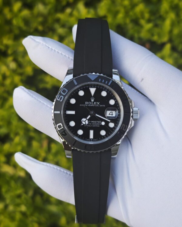 Rolex Yacht-Master 42mm reference 226659, with tungsten steel counterweight, 18K gold-plated case and clasp. Equipped with the best aftermarket dial, hands, date wheel, and Dandong 3235 movement. Stable performance. — custom-built watch