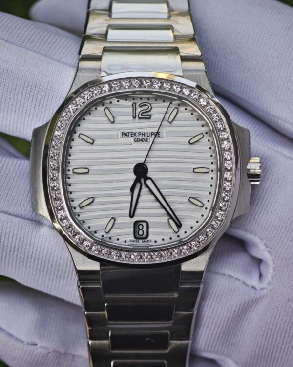 PPF factory Patek Philippe 7118 white dial, diamond bezel, 9015 movement upgraded 324 movement — custom-built watch