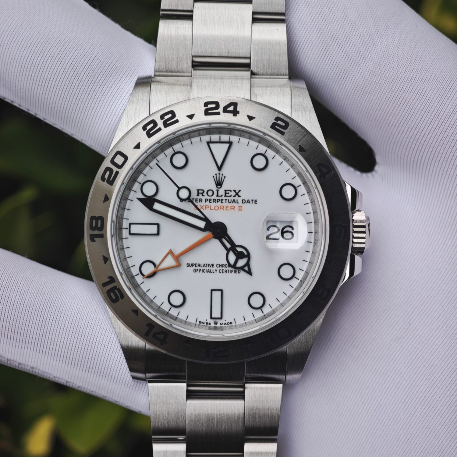 Customized Rolex Explorer 42mm 216570 white dial, equipped with the best alternative dial, hands, and calendar, Dandong 3285 movement, and the entire watch undergoes secondary precision grinding treatment — custom-built watch