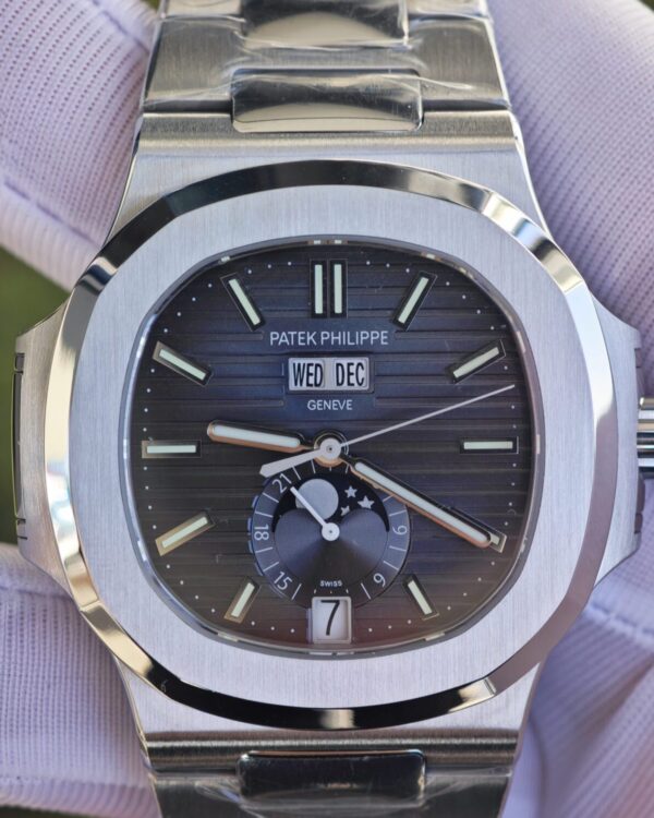 Customized Patek Philippe Nautilus P5726 Calendar | ACE Full featured Movement, equipped with quadruple cardless balance wheel and pure gold automatic tourbillon as standard, all functions are truly usable, and comes with a reference-accuratecustomized case and strap — custom-built watch