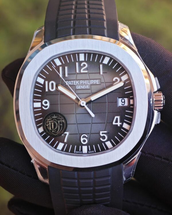 DDF version Aquanaut 5167A, gray dial, stainless steel case, with secondary calibration and dust removal for the entire watch, natural rubber black strap, Dandong 324 integrated movement — custom-built watch
