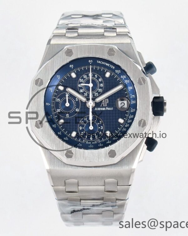Royal Oak Offshore 42mm Re-edition SS TKF Best Edition Blue Dial on SS Bracelet A7750 — custom-built watch