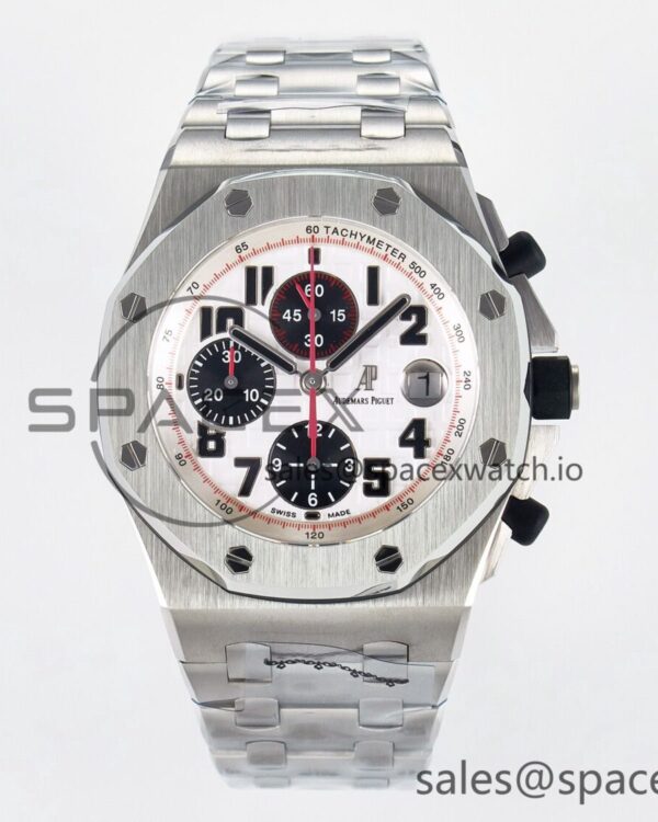 Royal Oak Offshore 42mm Panda SS TKF Best Edition White/Black Dial on SS Bracelet A7750 — custom-built watch