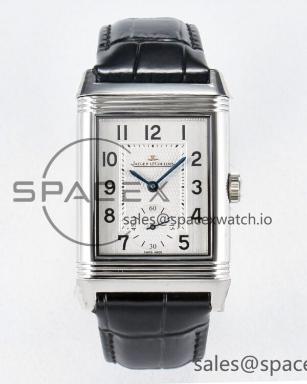 Reverso Classic Duoface Small Seconds SS MGF Best Edition White Guilloché Dial on Black Leather Strap A854A — custom-built watch