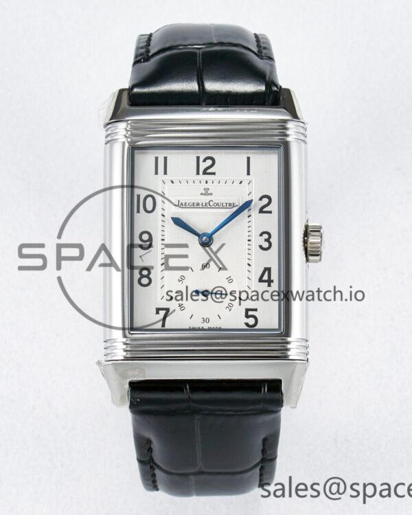 Reverso Classic Duoface Small Seconds SS MGF Best Edition White Textured Dial on Black Leather Strap A854A — custom-built watch