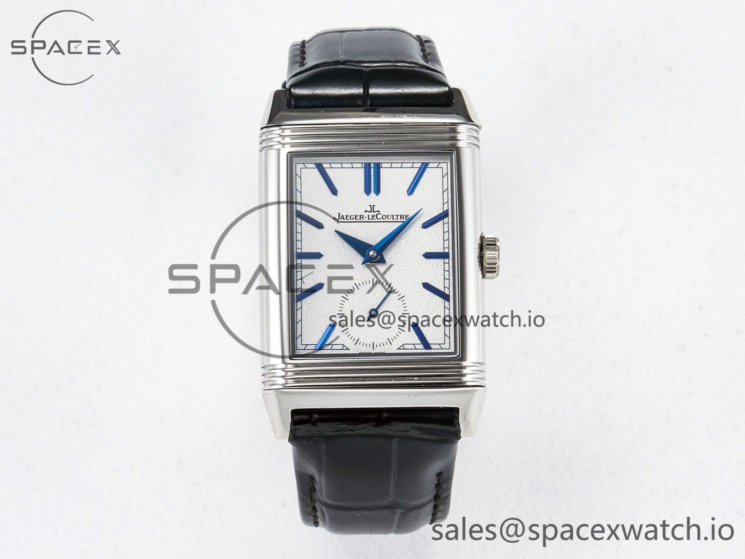 Reverso Tribute Duoface Small Seconds SS MGF Best Edition White Dial on Black Leather Strap A854A — custom-built watch