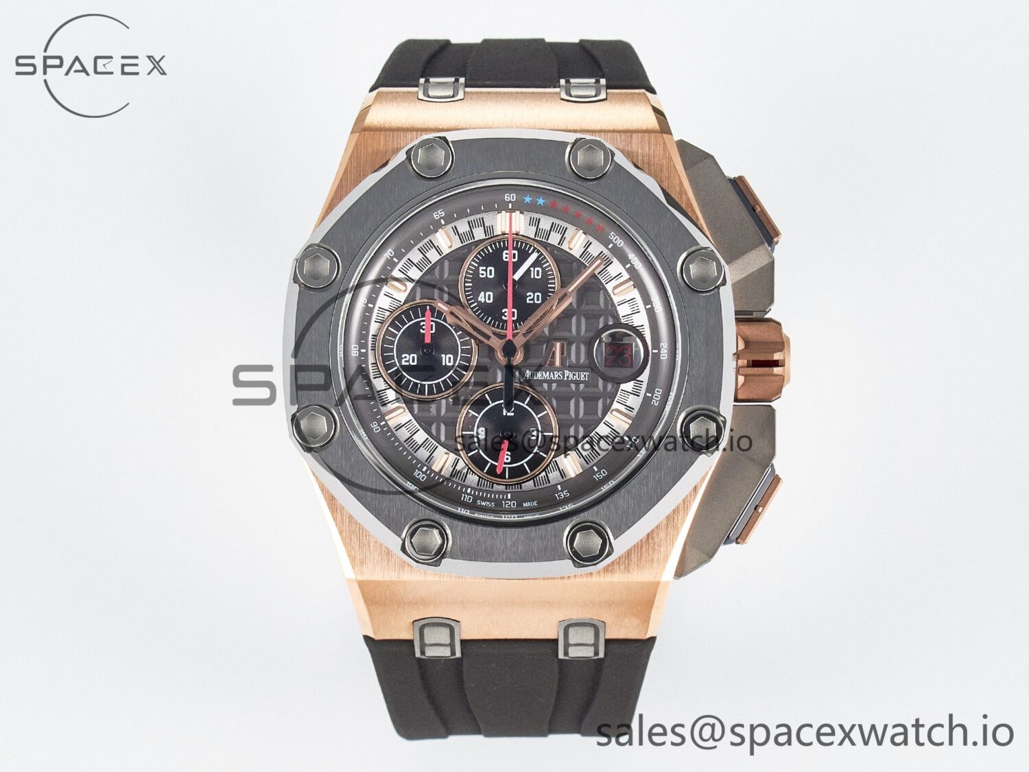 Royal Oak Offshore Schumacher RG TKF Best Edition Gray/Black Dial on Gray Rubber Strap A3126 — custom-built watch