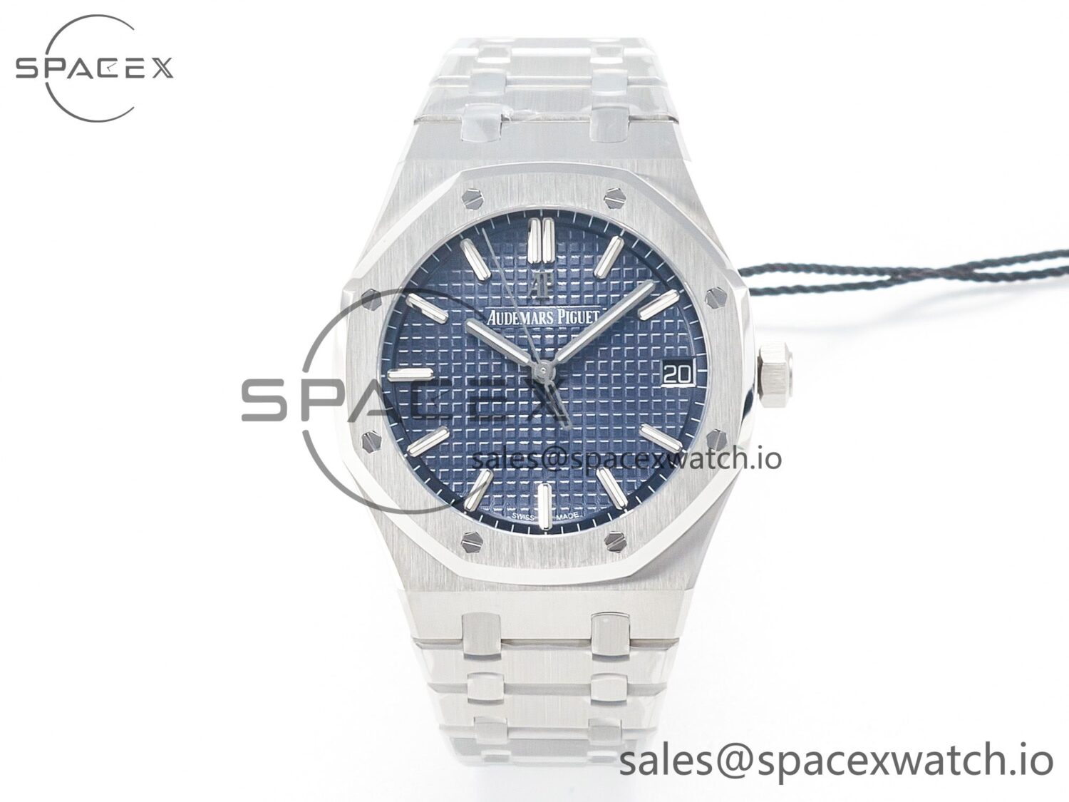 Royal Oak 41mm 15500 SS ZF reference-accurate Blue Textured Dial on SS Bracelet SA4302 hand-finished build V3 — custom-built watch