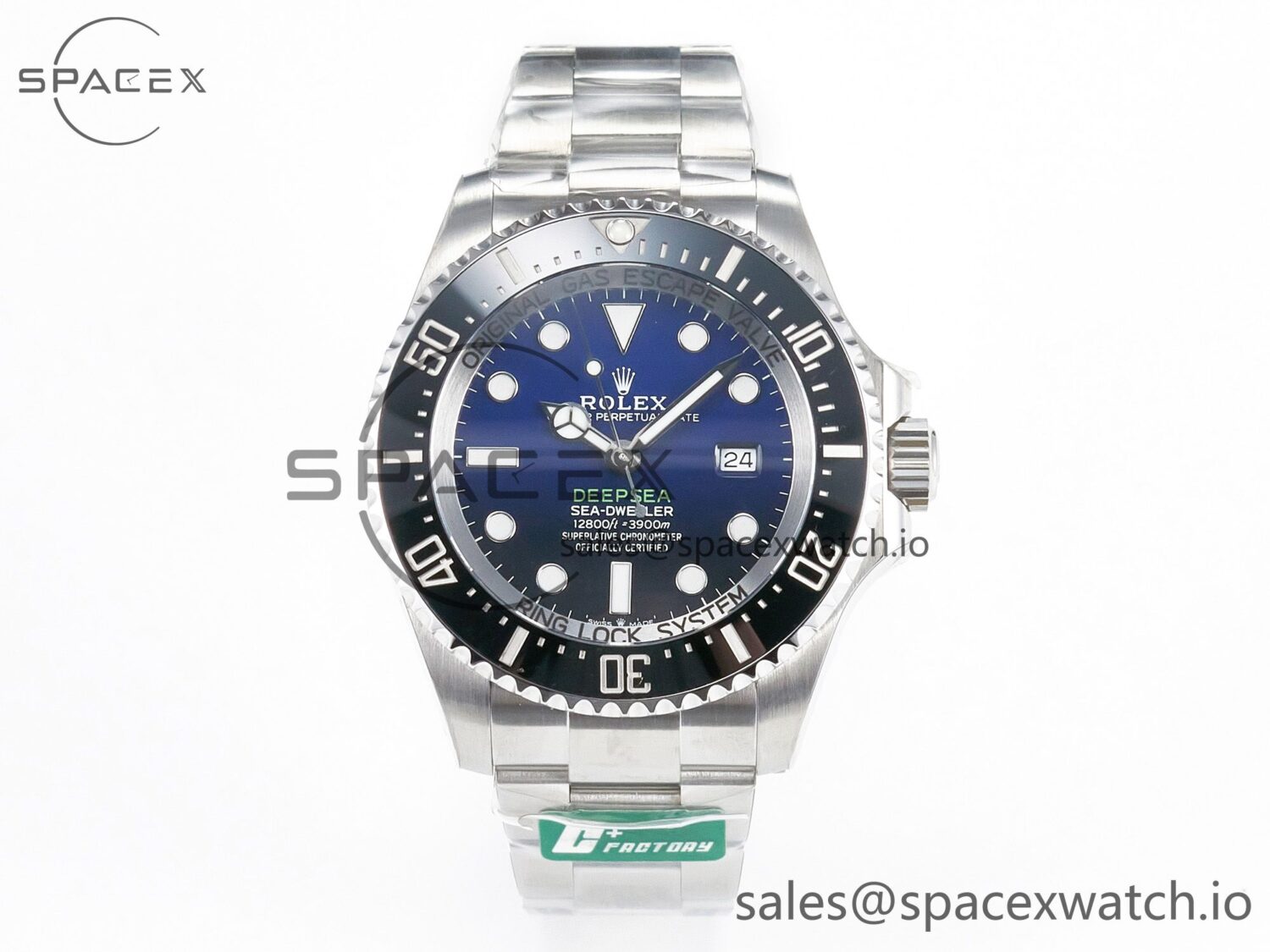 Sea-Dweller 126660 ‘D-Blue’ C+F reference-accurate 904L SS Case and Bracelet VR3235 — custom-built watch