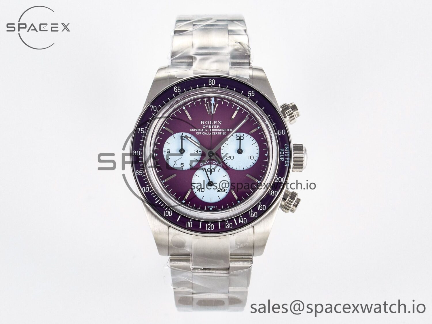 Daytona Scona SS ADGF Best Edition Purple Dial on SS Bracelet SA4130 — custom-built watch