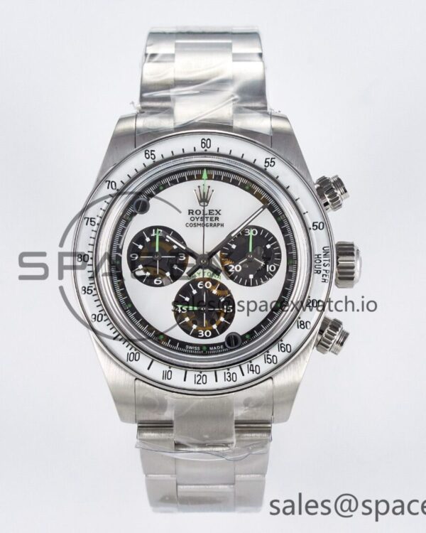 Daytona SS ADGF Best Edition White Skeleton Dial on SS Bracelet SA4130 — custom-built watch