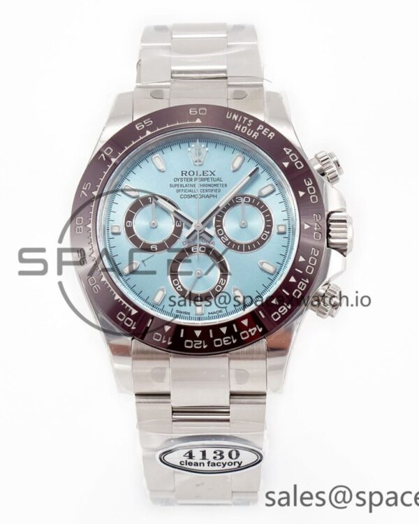Daytona 116506 Clean reference-accurate Ice Blue Dial Markers on SS Bracelet SA4130 v2 — custom-built watch