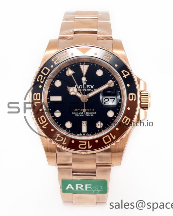 GMT-Master II 126715 CHNR ARF reference-accurate Black Dial on RG Bracelet SH3285 CHS — custom-built watch